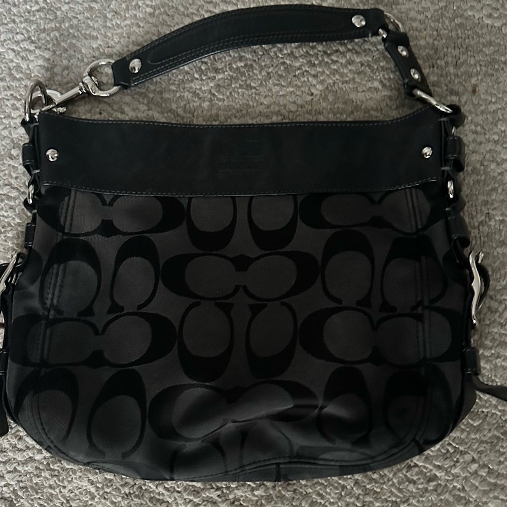 Coach Black Signature Shoulder Bag